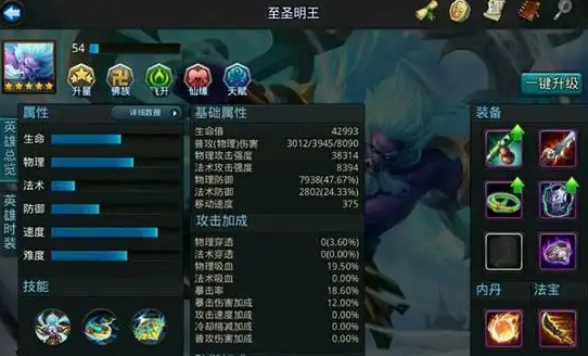 乱斗西游至圣明王内丹怎么加点